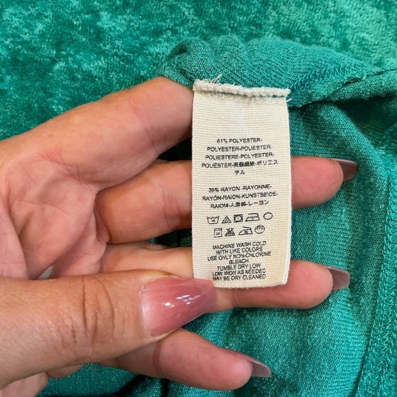 Free People We The Free Milan Crushed Velvet Pullover Women’s XS | Teal Blue - Picture 7 of 9